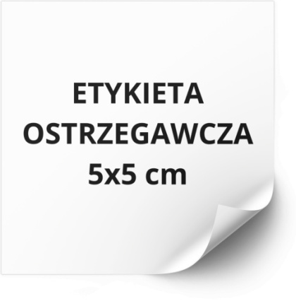 Etykiety ostrzegawcze 5 x 5 cm