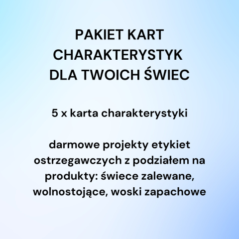 Pakiet kart charakterystyk BIZ STANDARD