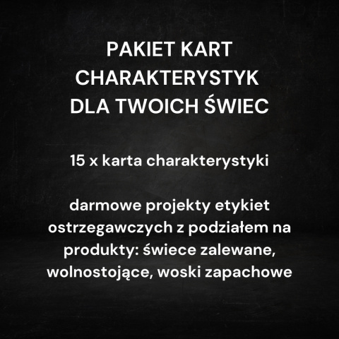 Pakiet kart charakterystyk BIZ VIP